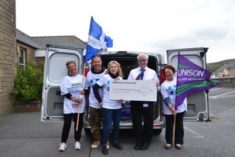 Shetland Solidarity with Refugees before setting off for Calais on Thursday night. Photo: Shetnews/Neil Riddell