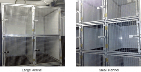 NorthLink's large and small on-board kennels.