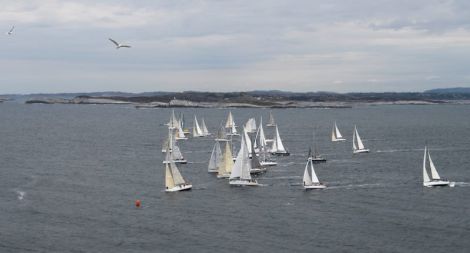 This year's Shetland Race got underway in Bergen on Wednesday morning. Photo: Karen Andersson