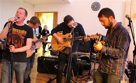 The Kev T Experience performing in Mareel on Thursday night. (L-R): Kevin Tulloch, James Johnson, Jamie Hatch, Lewie Peterson.