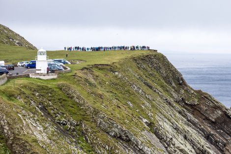 Orca watchers at Sumburgh Head on Tuesday - Photo: Ruairidh Mackenzie