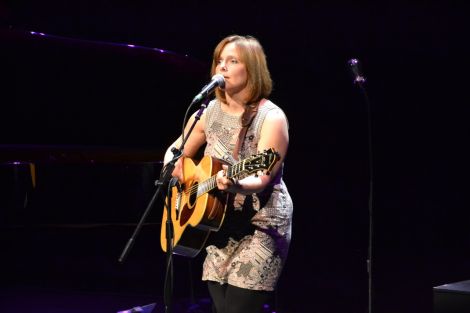 Sheila Duncan, who was joined by the trio of Jenny Napier Keldie, Freda Leask and Ivor 'Fred' Polson for a harmony-laden set. Photo: Kelly Nicolson Riddell