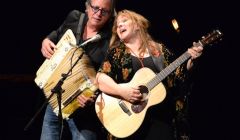 Gretchen Peters, accompanied by husband and musical partner Barry Walsh, at a busy Mareel on Tuesday night. Photo: Kelly Nicolson Riddell