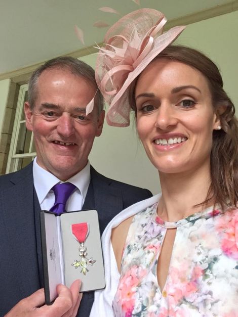 Leslie Tait MBE, pictured with his daughter Ashley.