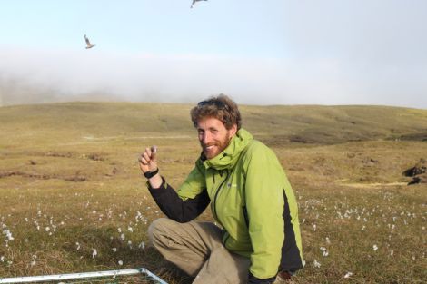 Matthew Guy with the bonxie ring. Photo: Rachel Cartwright.