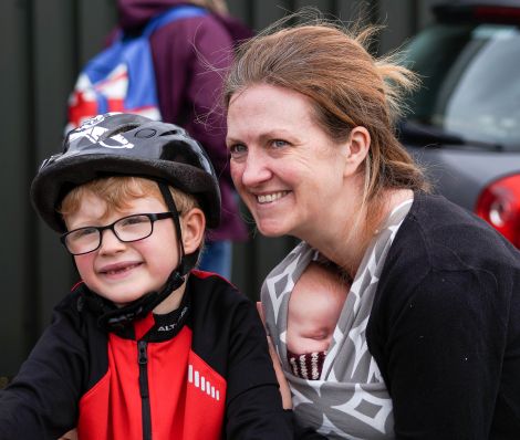 Ollie Jamieson with his mum Debbie and baby brother Sinclair. Photo: Tom Jamieson.