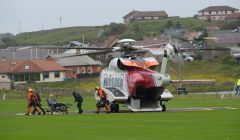 The landing site is regularly used by the Coastguard search and rescue helicopter.