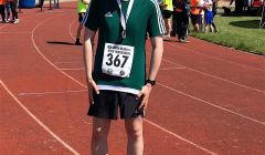 Danny Sandison after completing the Peterhead half marathon.