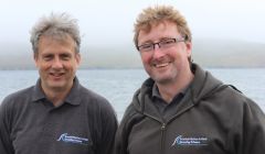 Nick Davison (left) and Andrew Brownlow of the Scottish Marine Strandings Scheme during their two day visit to Shetland this week.