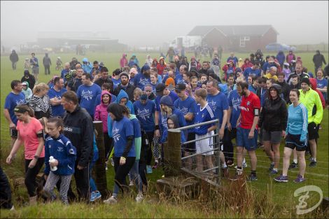 With 465 competitors taking part, there was an inevitable bottleneck at the gate. Photo: Dale Smith