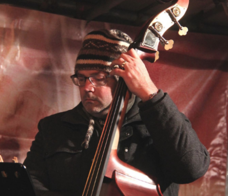 Ian Perry performing at Lerwick's Garrison Square. Photo: Davie Gardner