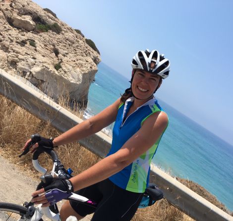 Linda also did some training with her sister Louise Parr, a Shetland triathlete who lives out in Cyprus.