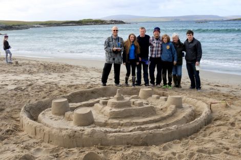 A sand-sculpting competition at West Sandwick beach was one of a host of events held during the inaugural FestiYell. Photo: Charlie Inkster.