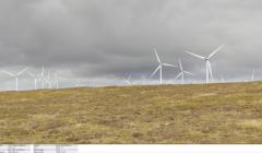 The proposed Beaw Filed wind farm seen from Burravoe - Image: peel Energy