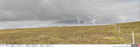 The planned Beaw Field wind farm as seen from Burravoe - Image: Peel Energy