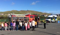 Pupils learning about the emergency services - Photo: Shetland police