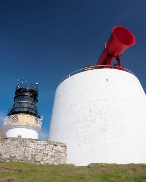 The Sumburgh Head foghorn - Photo: Shetland Amenity Trust