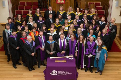 The higher education graduation ceremony took place on Tuesday evening in Lerwick.