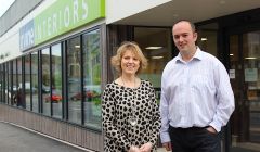 Manager Raewyn Irvine and assistant sales manager Marc Henry at the new premises in Commercial Road - Photo: Hans J Marter/ShetNews