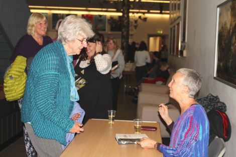 Ann Cleeves signed copies of her new book Cold Earth out in the Mareel foyer. Photo: Davie Gardner