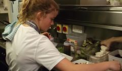 Sandwick Junior High School pupil Jasmine Smith plates up starters in the busy kitchen at Hay’s Dock Cafe during last year’s "teens takeover".