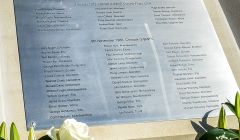 A plaque with the names of all those who have died in air disasters around Shetland was unveiled in May 2013.