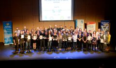 All nominees, sponsors and supporters gathering for the group photo at Mareel on Tuesday night - Photos: Voluntary Action Shetland (VAS)