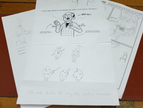 Some of the drawings our author came away with.