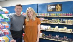 Jordan and Gemma Thomason at the newly-revamped Sound Service Station. Photo: Shetland News/Neil Riddell