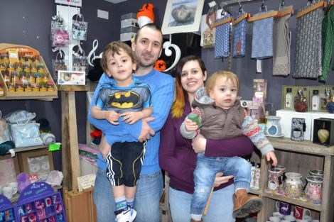 Emily and Brian Smith with their two young sons Mark (3) and Finley (1). Photo: Shetland News/Neil Riddell