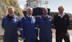 The crew of the Fair Isle ferry Good Shepherd IV - Kenny Stout, Neil Thomson, Shaun Milner and Ian Best. Photo courtesy of BBC Scotland.