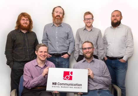 Back from left: Chris Thomson, David Nicol (managing director), David Gifford and Marcin Kaczmarek. Front: Matthew Simpson and Alex Fenton.