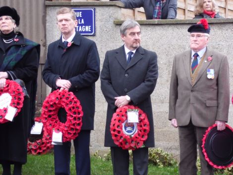 SIC convener Malcolm Bell in Beaumont Hamel for the memorial service.