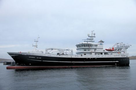 The new Antares arriving in Lerwick on Friday morning - Photo: Sydney Sinclair