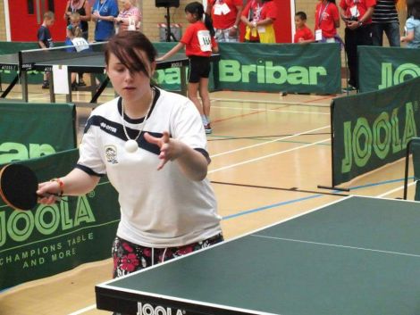 Zoe Buchanan representing Britain in table tennis and badminton.