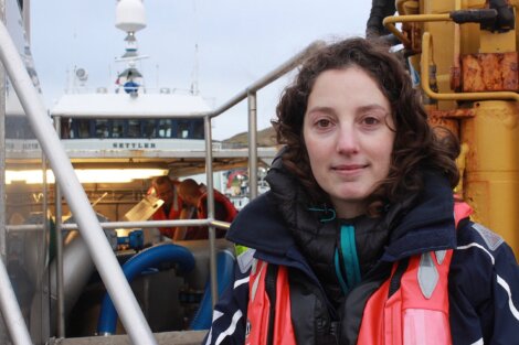 Biologist Noelia Rodriguez oversees the thermolicer use on Scottish Sea Farms' Shetland sites - Photo: Hans J Marter/Shetland News