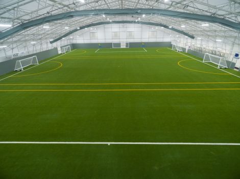 The area can be split into three five-a-side pitch areas.