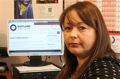 Shetland Rape Crisis worker Linda Gray.