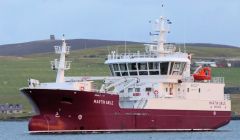 The new Martin Saele arriving at Lerwick harbour - Photo: Sydney Sinclair