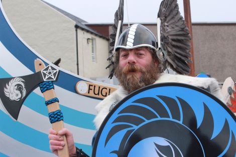 Scalloway guizer jarl Victor Laurenson.