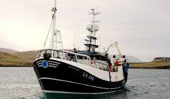 The refitted Opportune arriving at Scalloway harbour on Friday morning - Photos: Chris Cope/ Shetland News