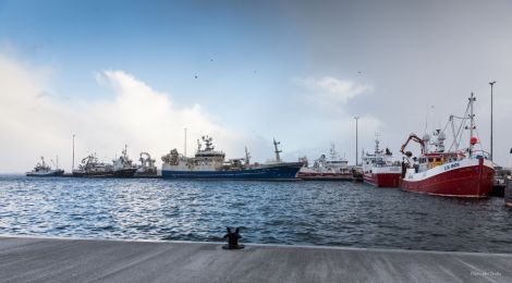 Busy times at Lerwick Harbour's new Holmsgarth North jetty. Photo courtesy of LPA.