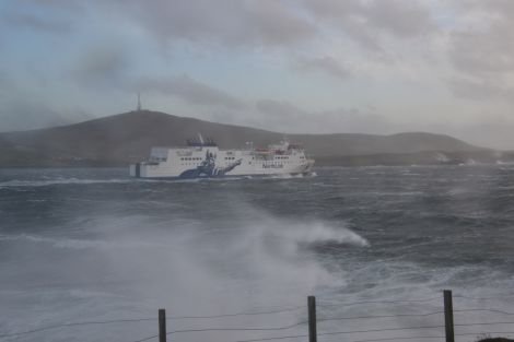 Stormy seas have disrupted the ferry timetable. Photo: Shetland News/Neil Riddell