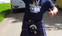 Lyall Gair has struck up a friendship with cider producer Thistly Cross, which is launching a special drink to tie in with his year as Up Helly Aa guizer jarl.