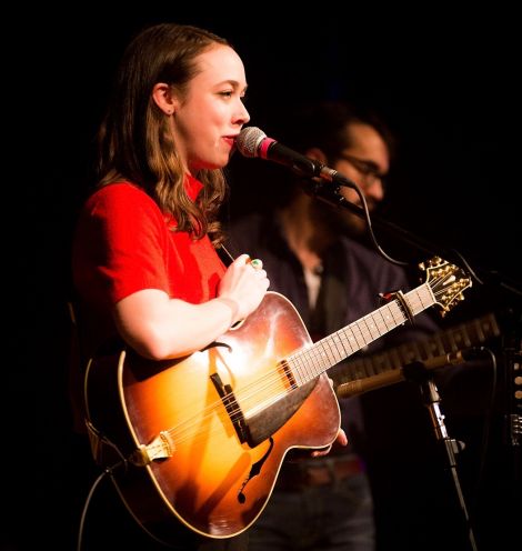 Multiple Grammy nominee Sarah Jarosz during Sunday night's sell-out show at Mareel. Photo: Dale Smith