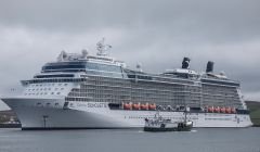 The cruise ship Celebrity Silhoutte in Lerwick last summer. Photo: David Spence