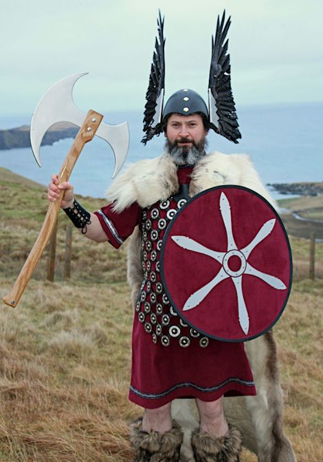 Norwick Up Helly Aa guizer jarl Michael Spence - Photo: Desley Ritch