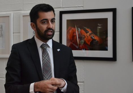 Humza Yousaf said on Monday that the SNP remains committed to both fairer funding and bringing down the cost of Northern Isles ferry fares. Photo: Shetland News/Neil Riddell.