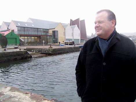 Jimmy Moncrieff pictured outside Shetland Museum and Archives, one of numerous projects he oversaw in his time at the amenity trust.