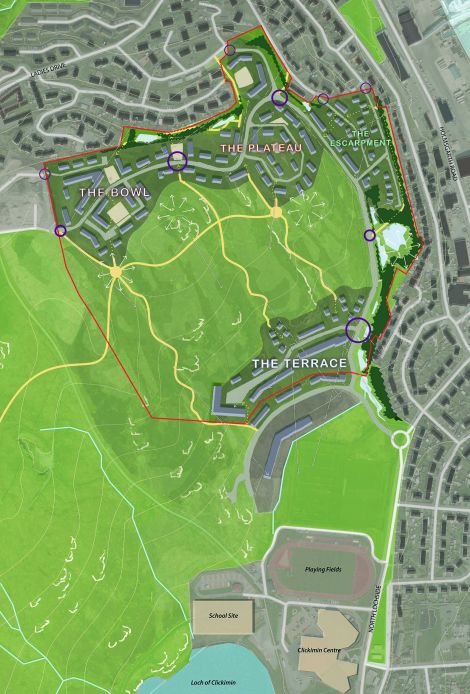 Plans for the first phase of housing at Staney Hill. 